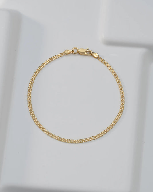 Pulsera Cubana Cruzada 2,4 mm 19.5 Cms