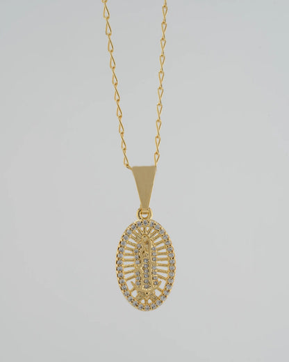 Dije Virgen Guadalupe Swarovski Med
