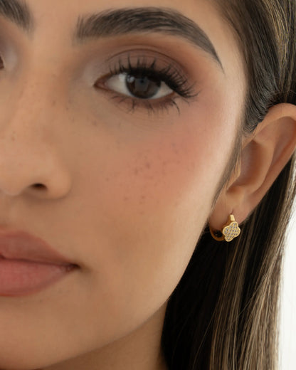 Arete Candonga Clover Luxe 12 mm