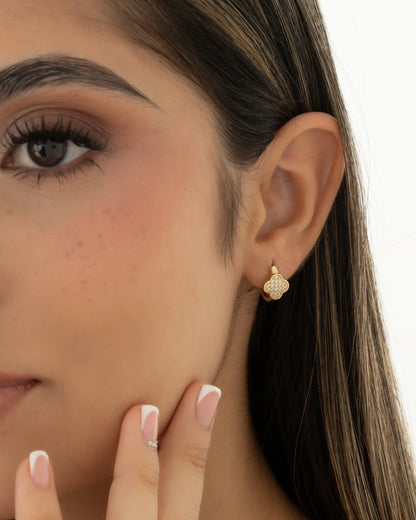 Arete Candonga Clover Luxe 12 mm