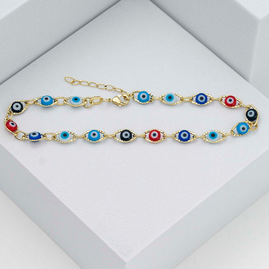 Tobillera Ojo Turco Multicolor 23 Cms + 2 Cms  Extensor