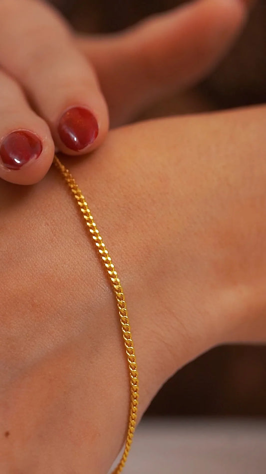 Pulsera Cubanita IT 1 mm 19 Cms