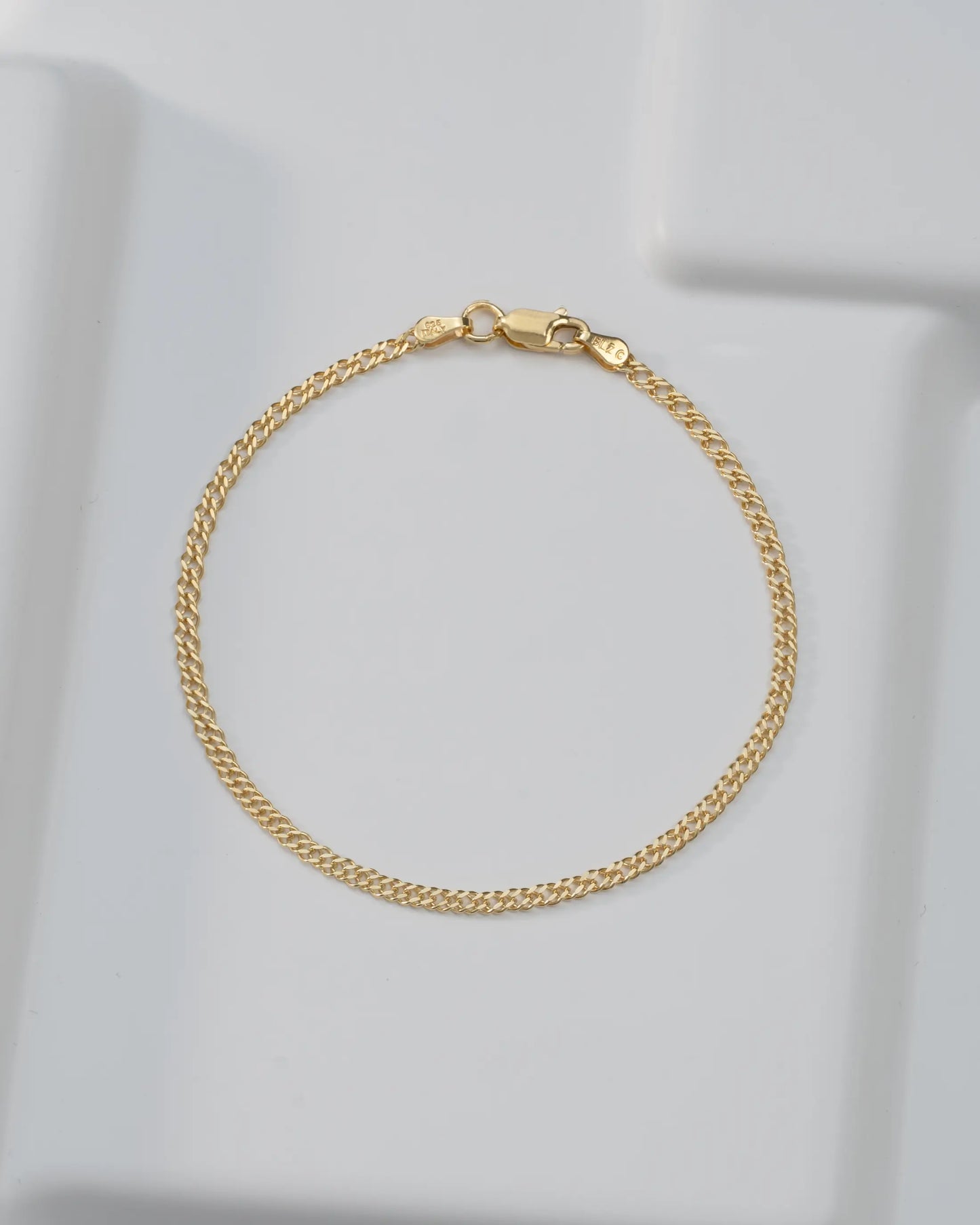 Pulsera Cubana Cruzada 2,4 mm 19.5 Cms