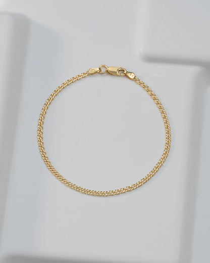 Pulsera Cubana Cruzada 2,4 mm 19.5 Cms