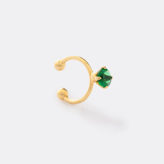 Arete Pearcing fake 1.4cm VERDE