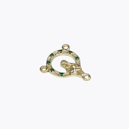 Cadena Crucero con Circonias 1.8 Cms Verde
