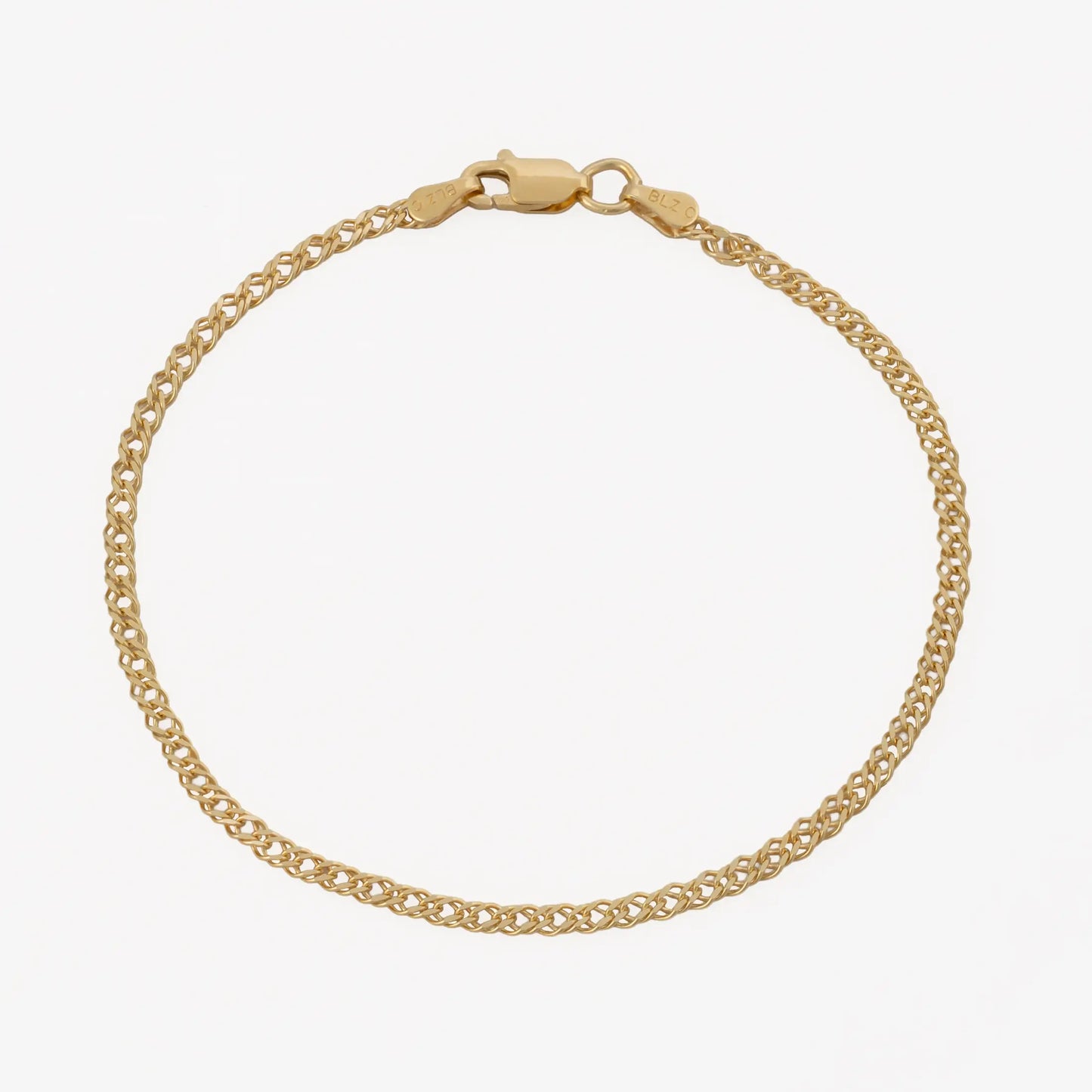 Pulsera Cubana Cruzada 2,4 mm 19.5 Cms