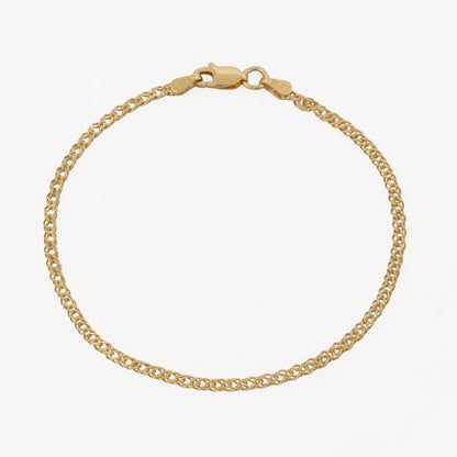 Pulsera Cubana Cruzada 2,4 mm 19.5 Cms
