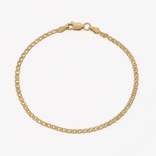 Pulsera Cubana Cruzada 2,4 mm 19.5 Cms