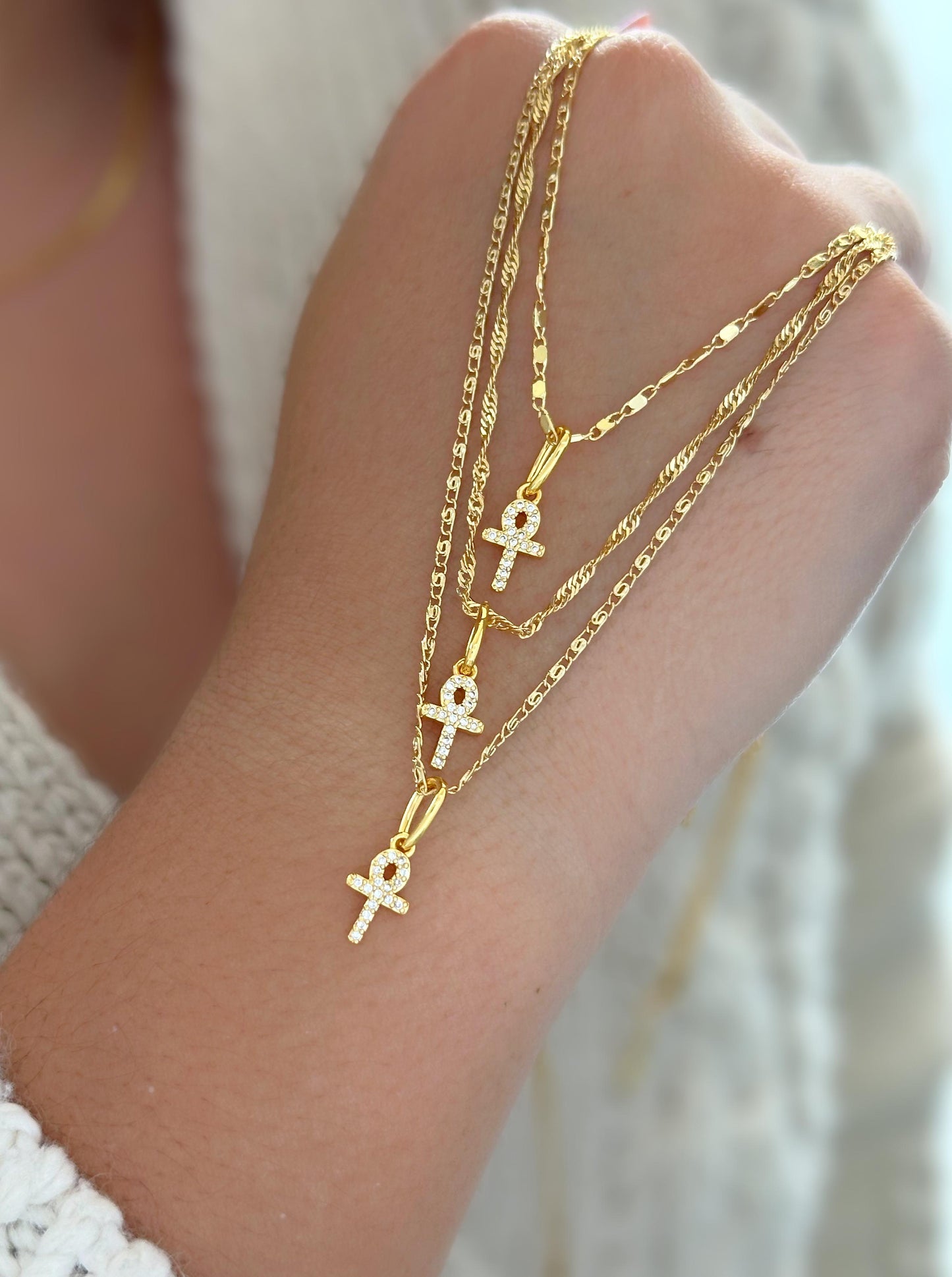 Dije Mini Cruz Ankh