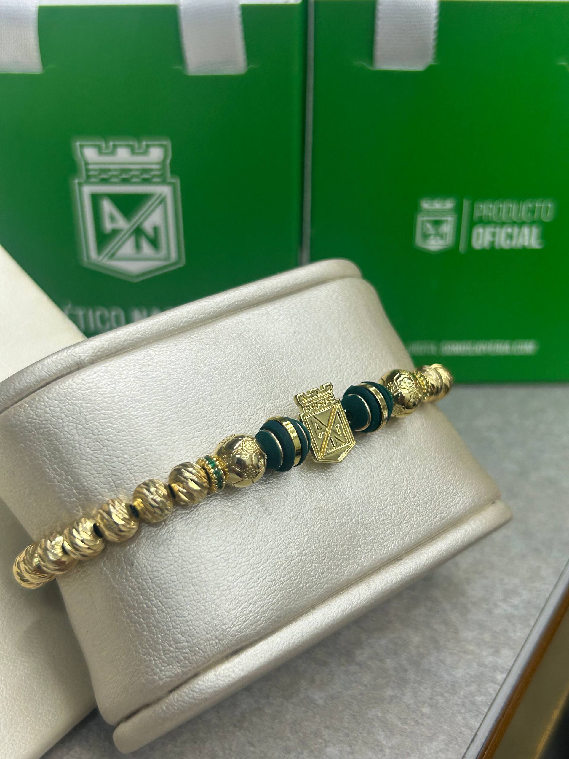 Pulsera 5 Herrajes Atlético Nacional 5mm